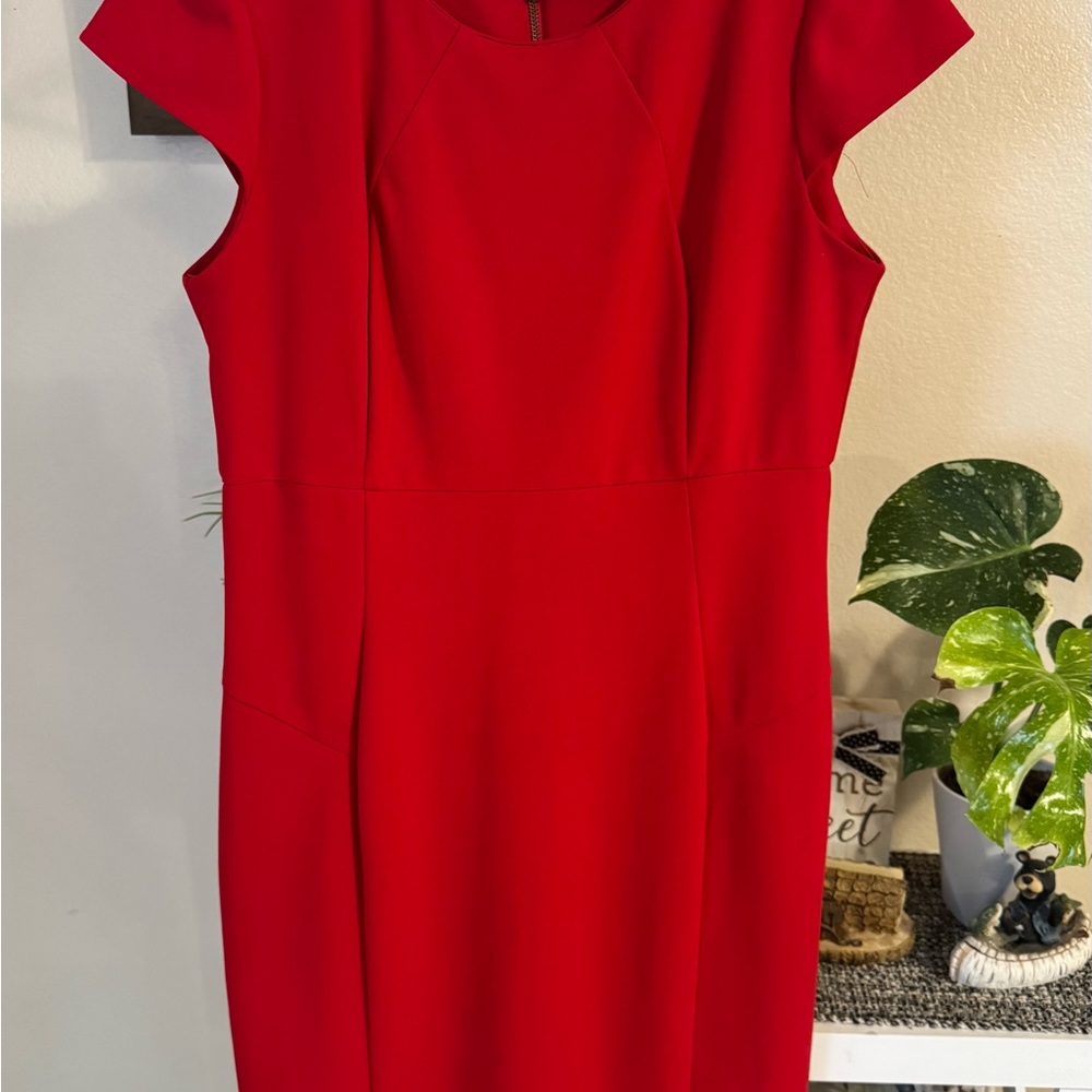 Classic Red Sheath Dress